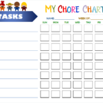 Chore Chart Printable Template For Kids How To Make Chore Chart Ideas