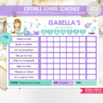 Editable Mermaid Reward Chart Reward Chart For Kids Mermaid Etsy