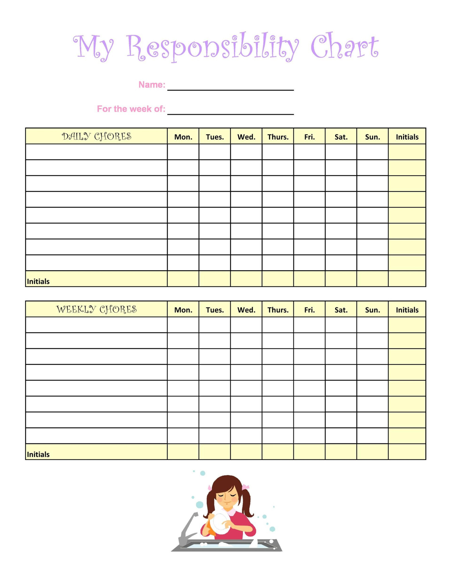 Free Editable Printable Chore Charts For Adults High Resolution Free Editable Printable Chore Charts For Adults High Resolution