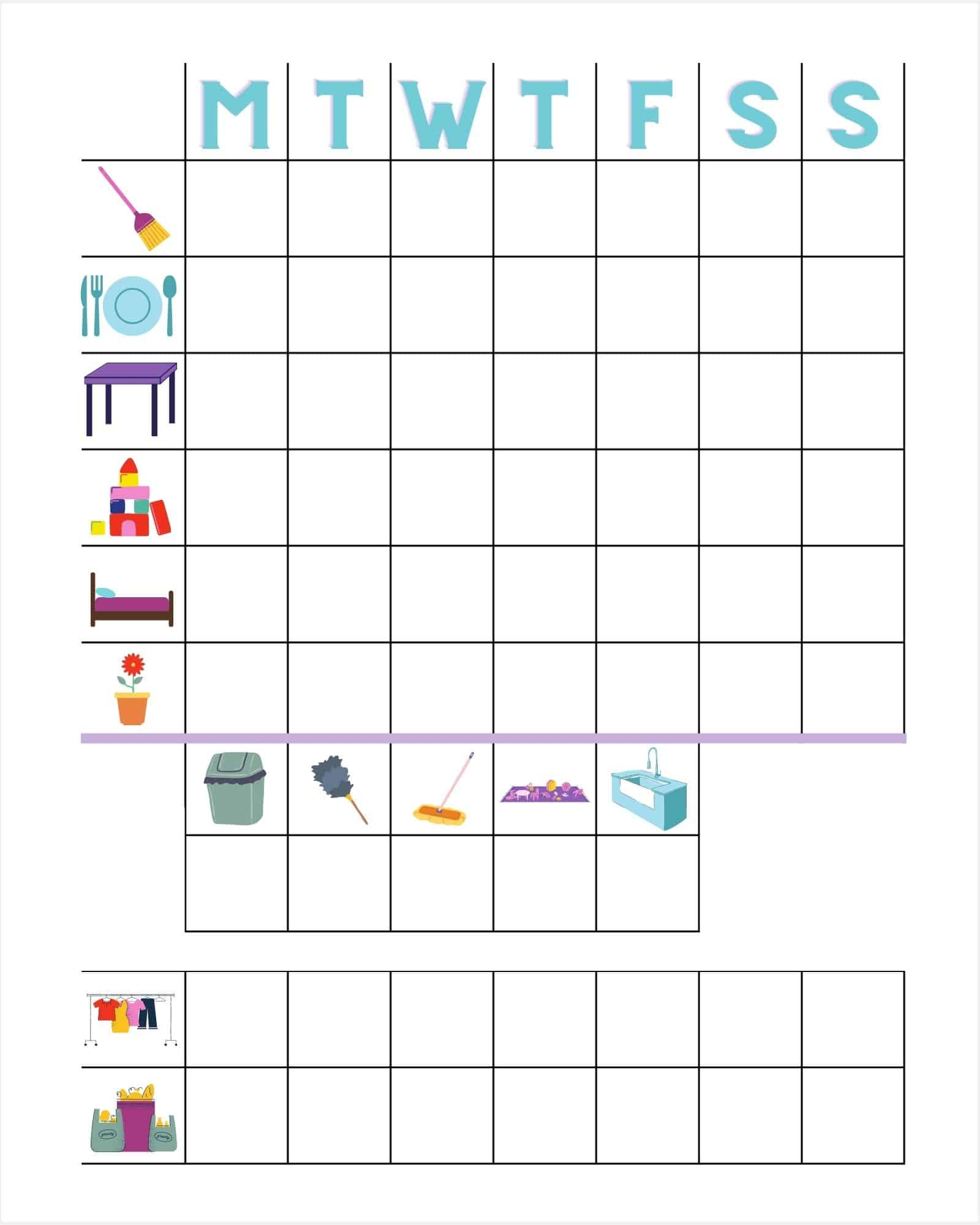 Free Printable Chore Chart For 4 Year Olds With Pictures Free Printable Chore Chart For 4 Year Olds With Pictures