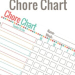 Free Printable Chore Chart For Kids