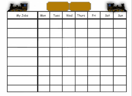 Free Printable Chore Charts HubPages