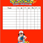 POKEMON Chore Chart Printable Instant Download