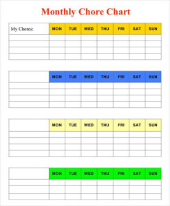 Calendar Chore Chart Monthly Printable - PrintableChoreCharts.net