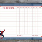 Spiderman Chore Behavior Chart EDITABLE Automatic Download