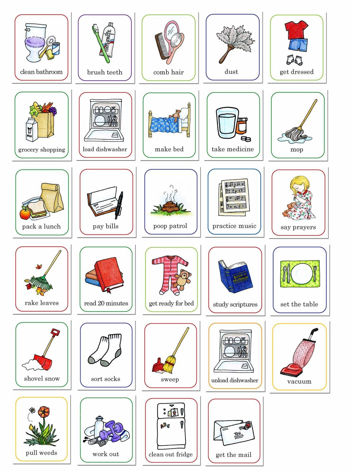 Susan Fitch Design Job Chart Chore Chart Kids Job Chart Kids Susan Fitch Design Job Chart Chore Chart Kids Job Chart Kids
