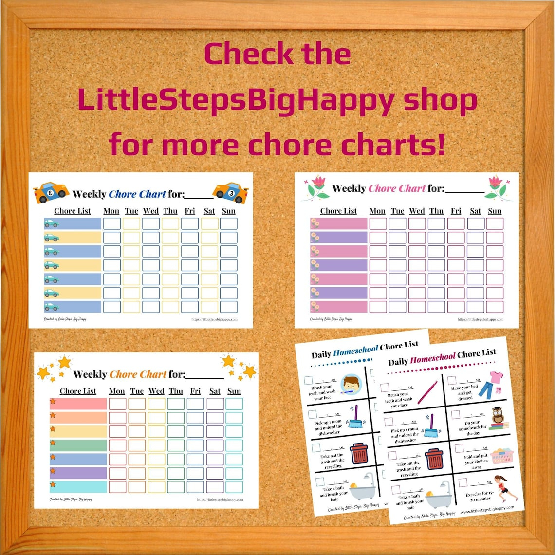Weekly Chore Chart For 2 Kids Printable Chore List Etsy